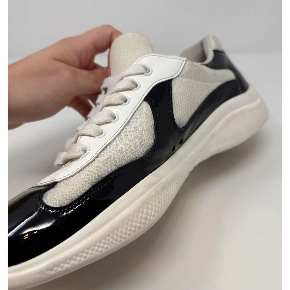 Prada Americas Cup Sneaker White/Black Size 11.5 US 10.5 UK